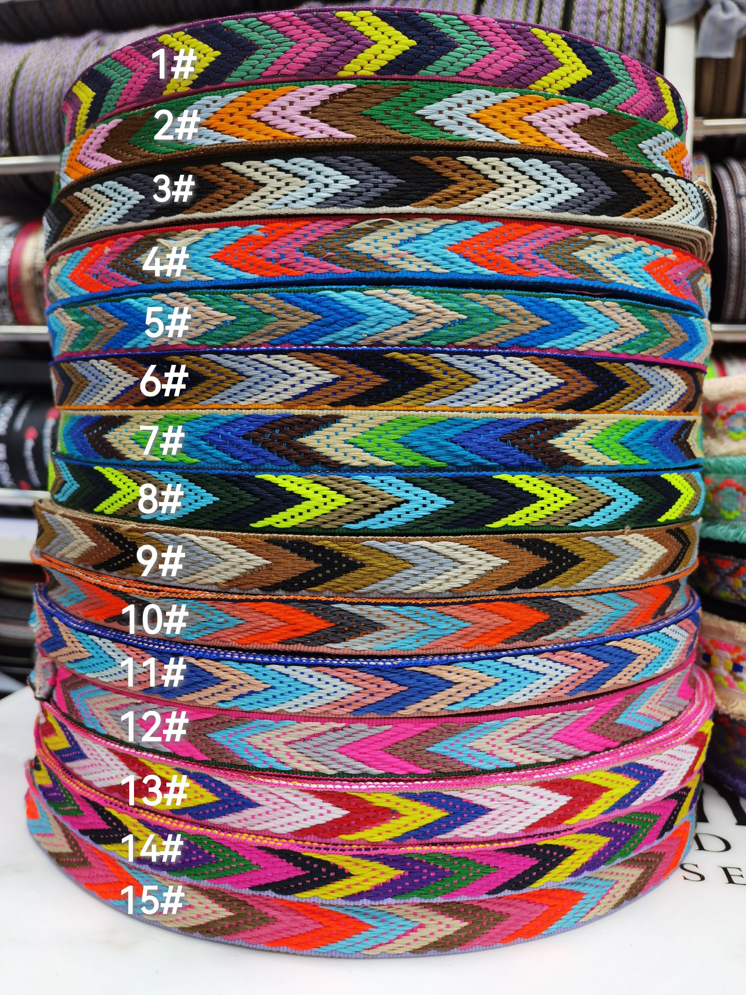 2Cm Polyester Intercolored Ribbon Accessories Bag Decoration Belt