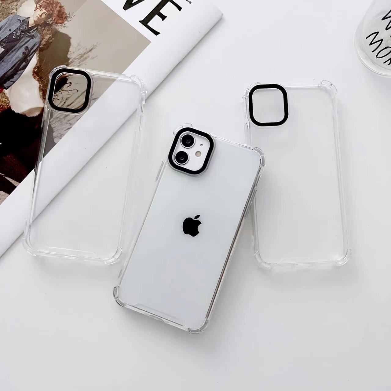 Anti-drop black frame lens 2-in-1 phone case protective case