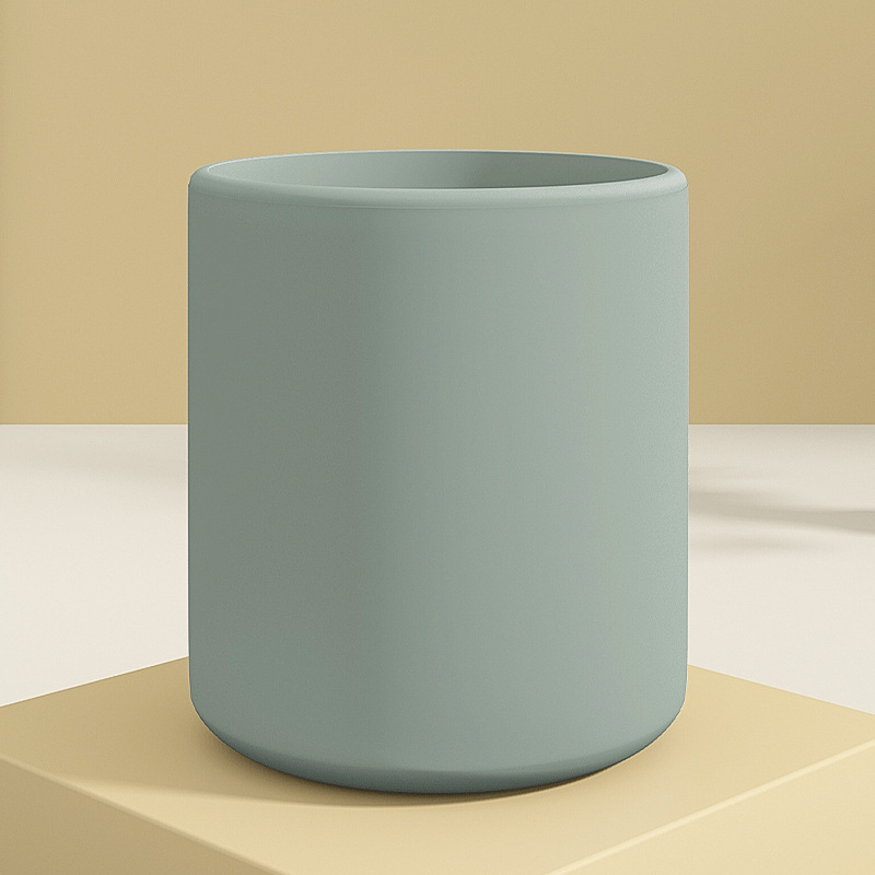 Manufacturers Direct Platinum Silicone Simple Cup Handy Cup Baby Drink Cup Amazon Baby Complementary Food Tableware Specification drawing