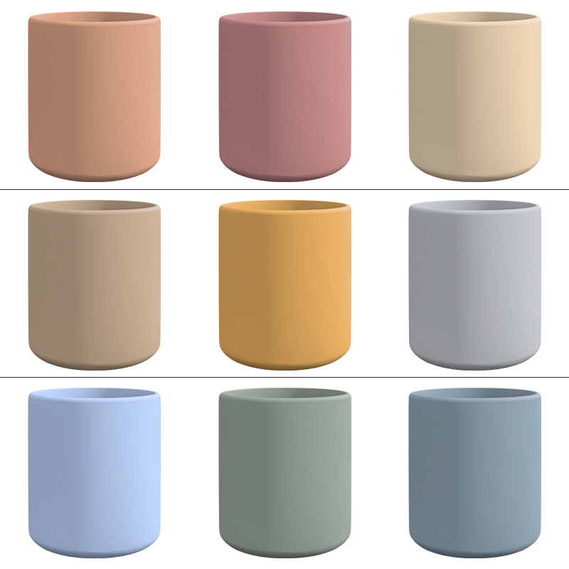Manufacturers Direct Platinum Silicone Simple Cup Handy Cup Baby Drink Cup Amazon Baby Complementary Food Tableware undefined
