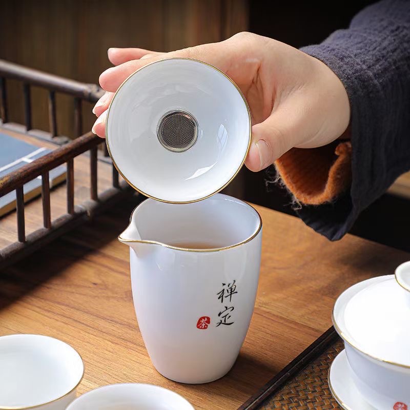 Goat Fat Jade Zen Tea 10-Piece Tea Set