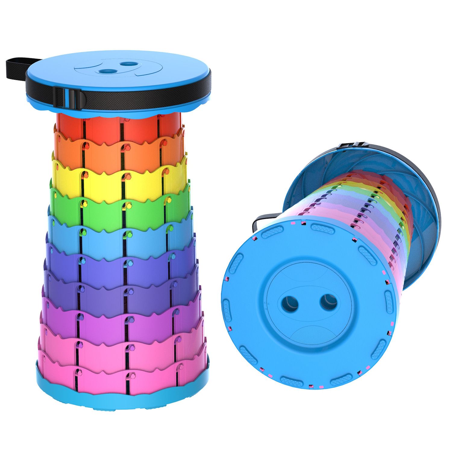Outdoor folding stool Retractable stool Rainbow folding stool Portable stool Subway line stool casual fishing stool Item Picture