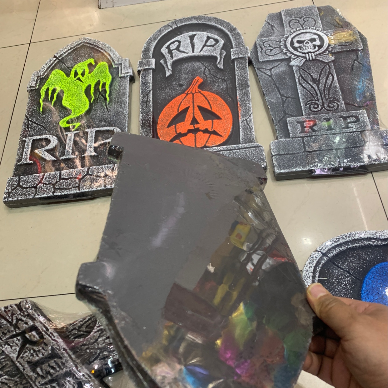 European and American Halloween tombstone decoration props foam various styles of tombstones RIP Item Picture