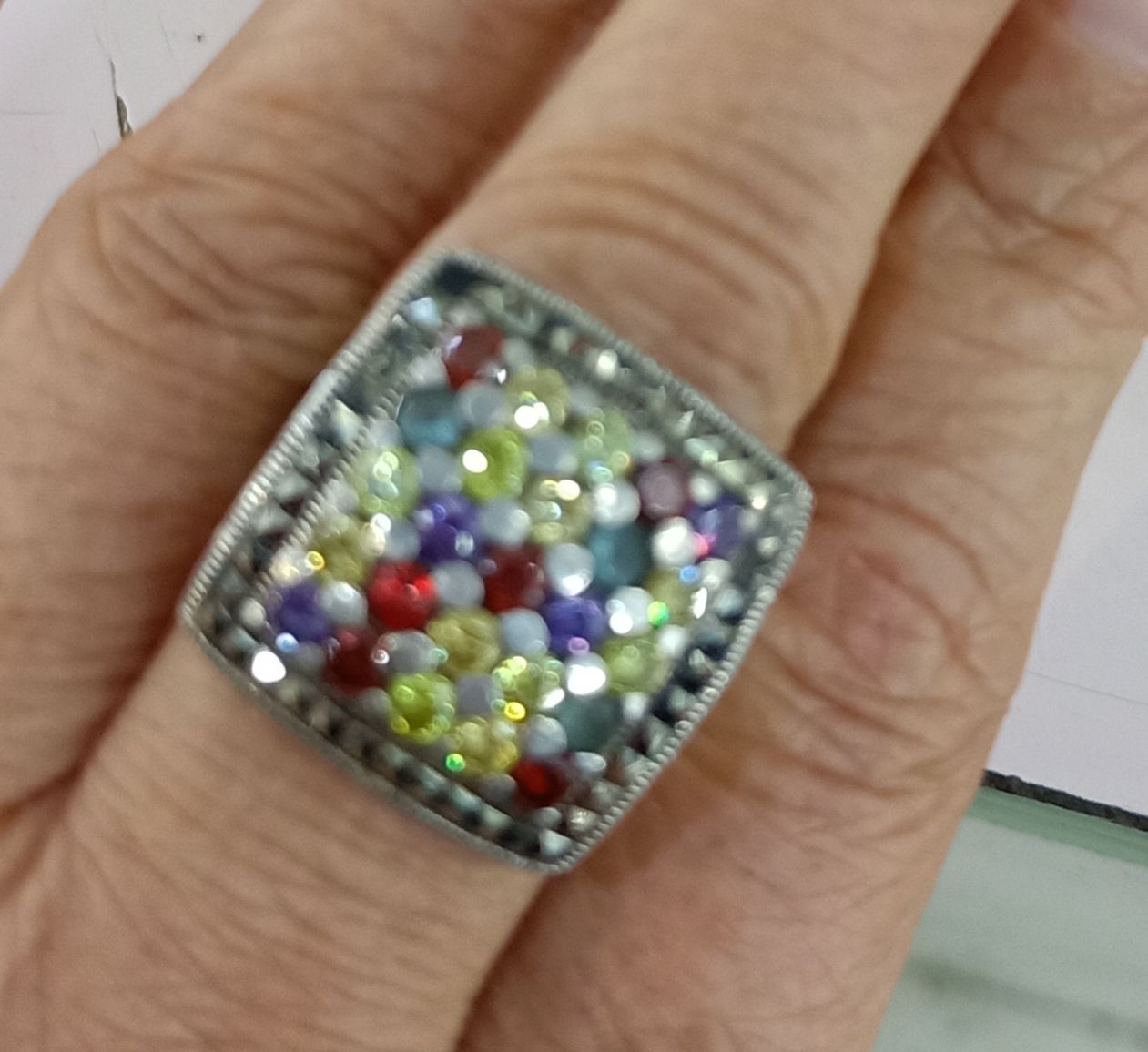 Fangyan Jewelry Thai Silver Diamond Ring Specification drawing