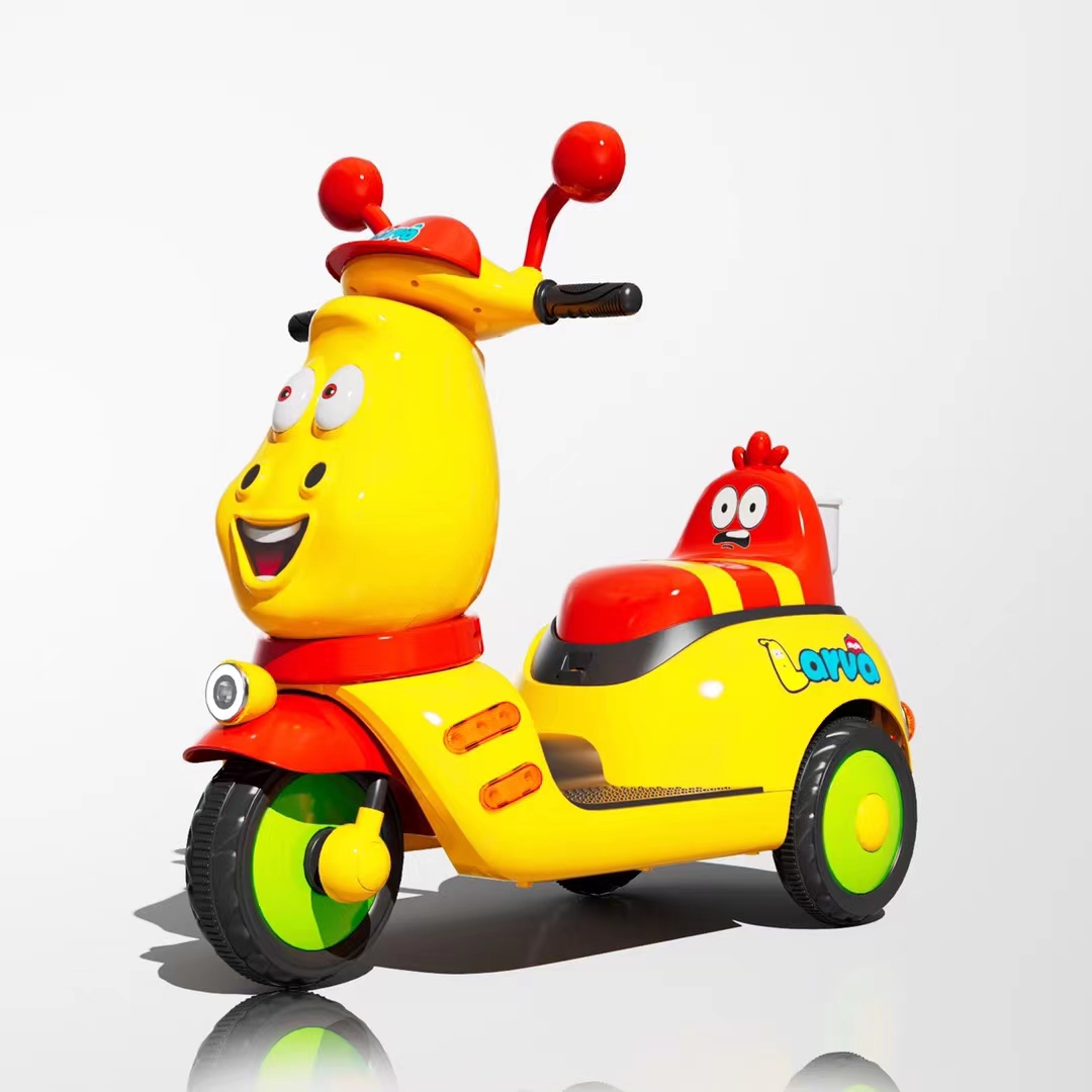Children electric motorcycle, tricycle, boy and girl baby stroller, tram can be used as a baby toy car full figure