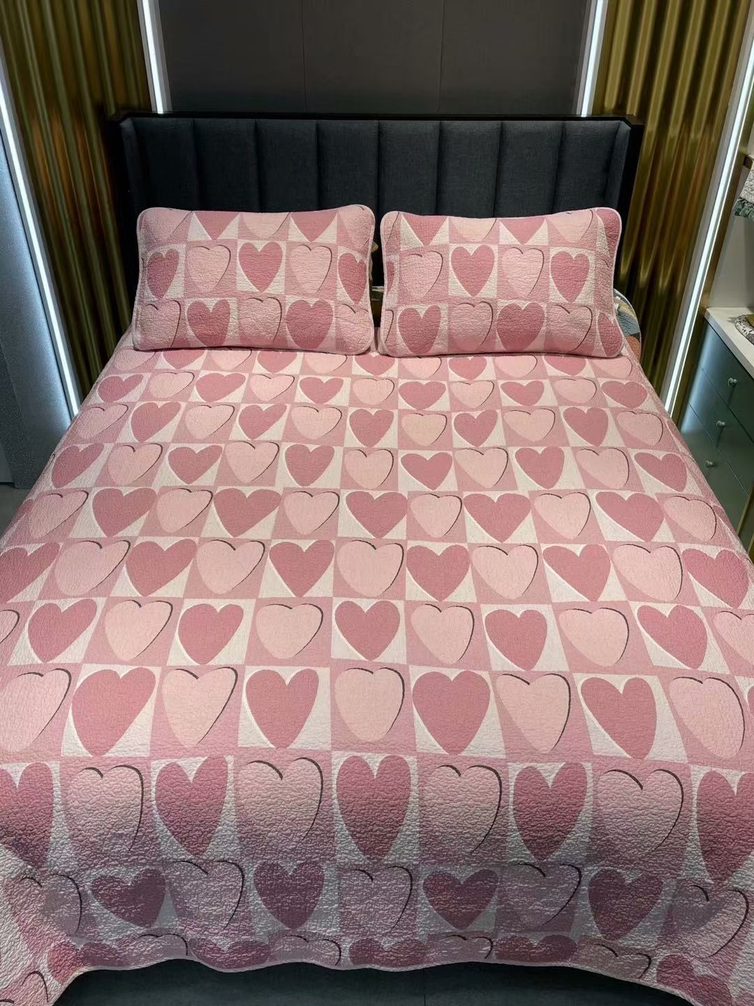 Washable Cotton Bed Cover Three-Piece Set