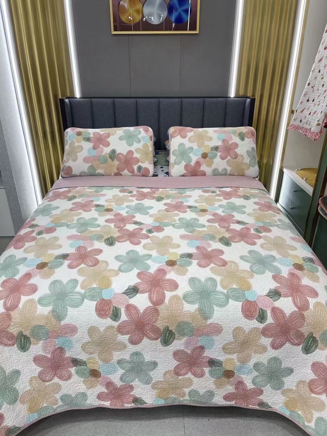 Washable Cotton Bed Cover Three-Piece Set Application Scenario
