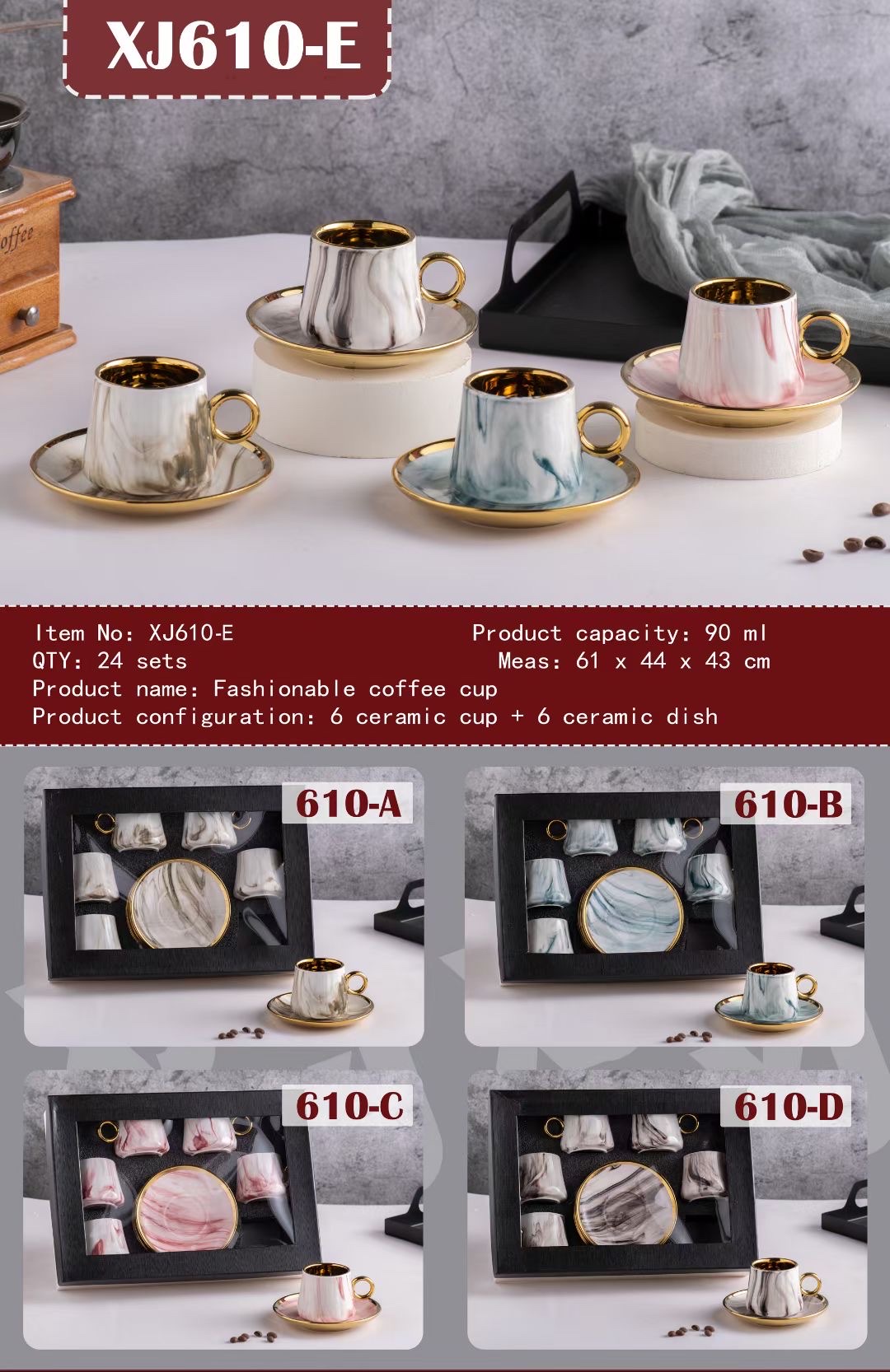 Espresso Cup And Saucer Set details Picture