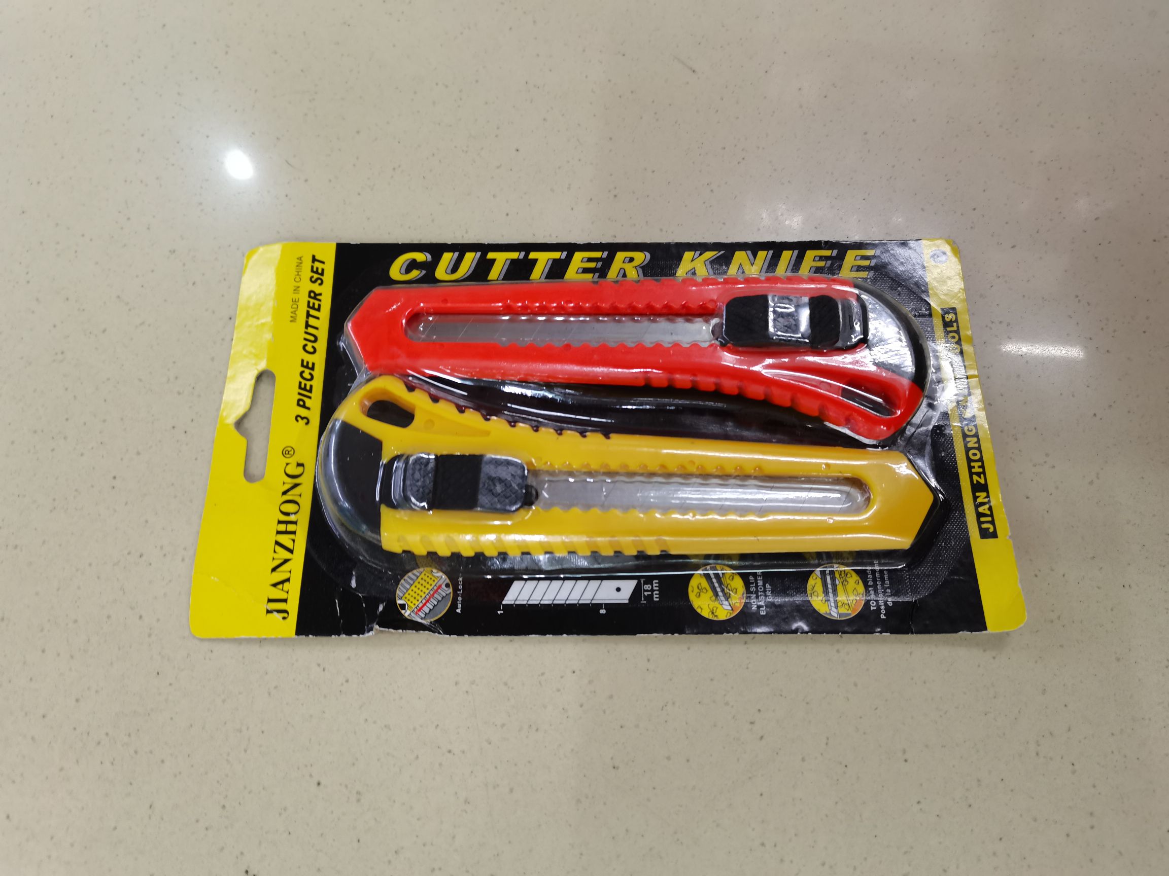 Utility knives, woodworking knives, knives, scissors, hardware tools, hardware knives, 278 utility knives, length 15cm, width 3.8cm, two pcs utility knives details Picture