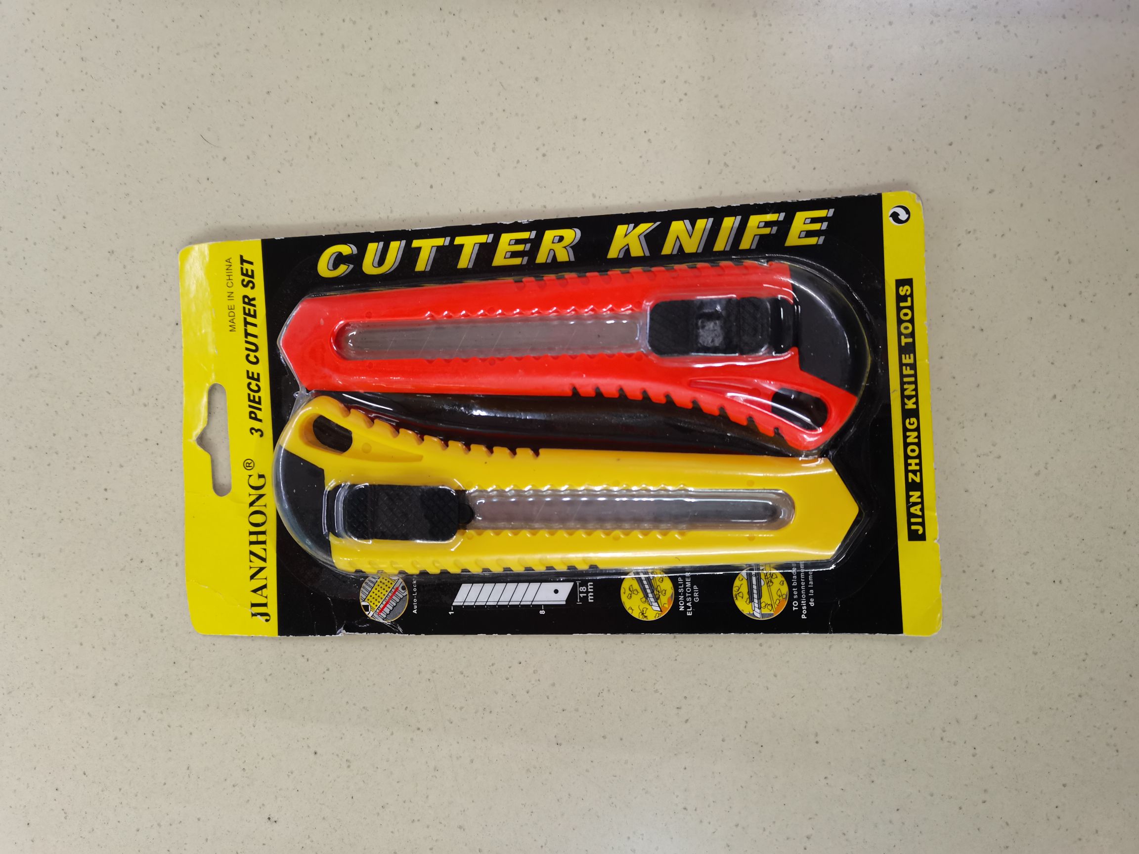 Utility knives, woodworking knives, knives, scissors, hardware tools, hardware knives, 278 utility knives, length 15cm, width 3.8cm, two pcs utility knives Specification drawing