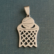 Creative basketball necklace custom NBA team souvenirs Titanium Steel basketball school basketball souvenirs