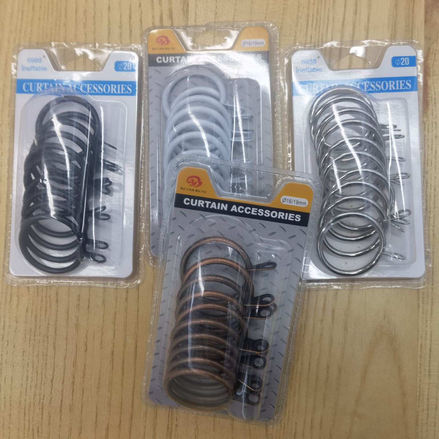 Retractable 16/19mm25/28 Europe, America, Southeast Asia, Middle East, wrought iron, spray painted, electroplated curtain, Roman bar track 24 details Picture