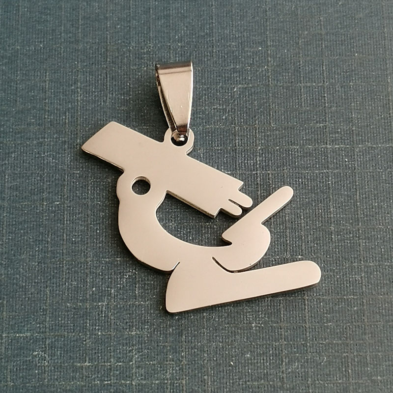 Explosive titanium steel microscope necklace pendant Fashion creative do-it-yourself accessories