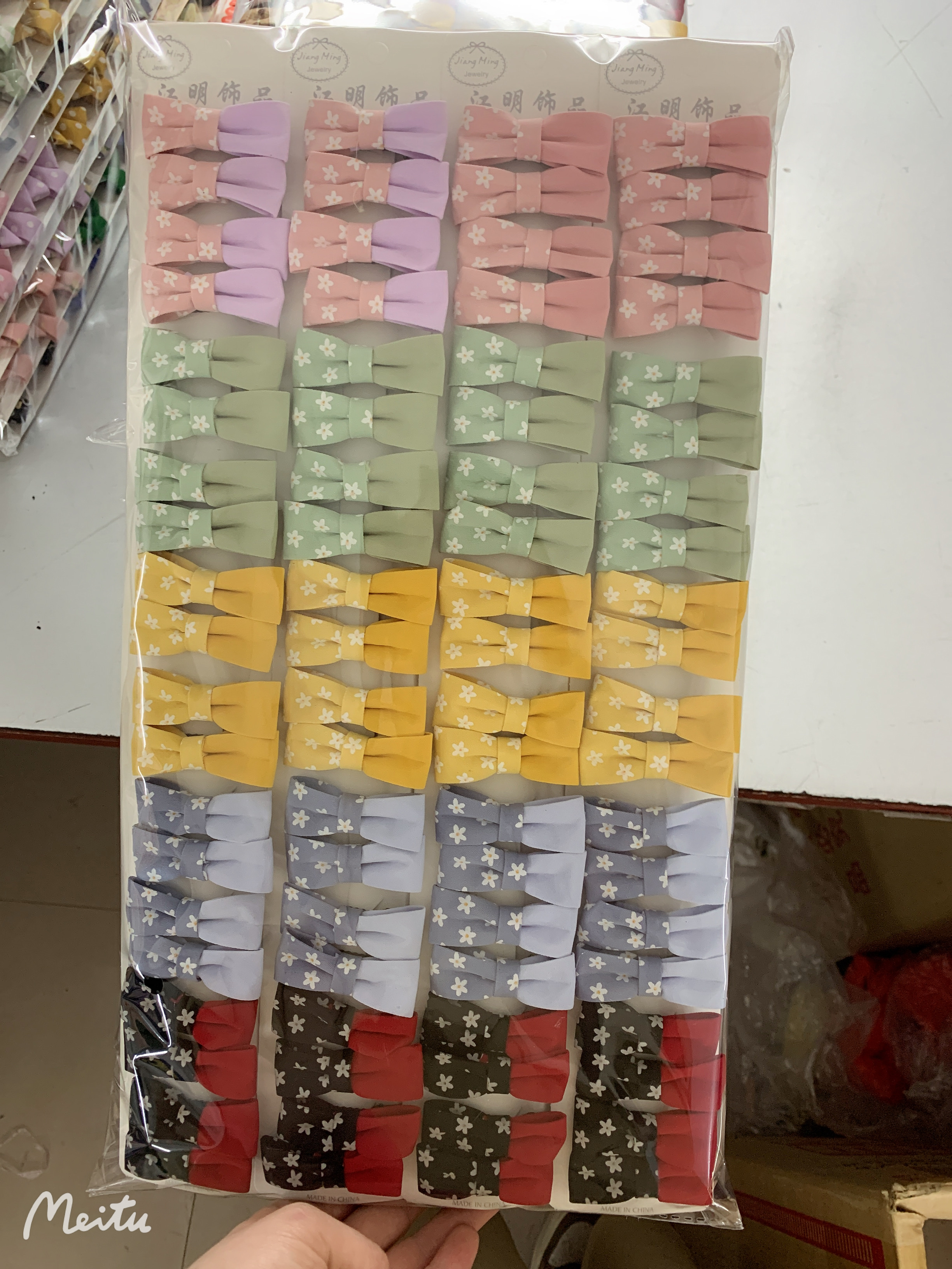 Korean fabric duck beak clip Korean fabric bow hair clip top clip edge clip bangs clip 2022031902