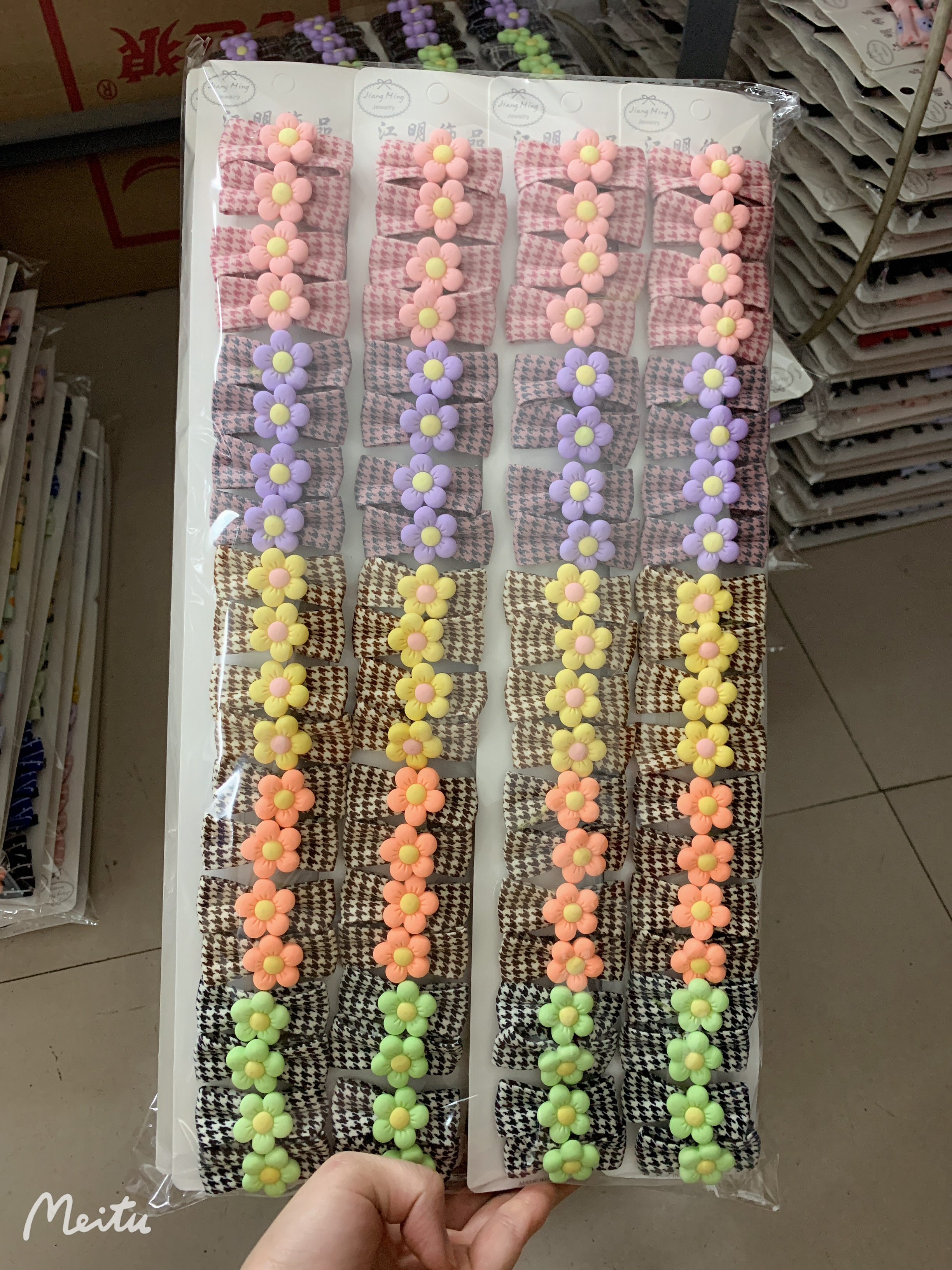 Korean fabric duck beak clip Korean fabric bow hair clip top clip edge clip bangs clip 20220319027