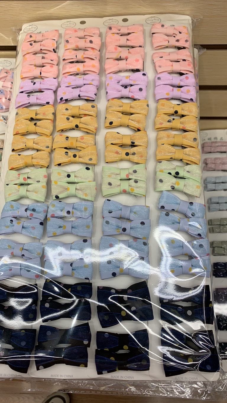Korean fabric duck beak clip Korean fabric bow hairpin top clip fringe clip 2022032120