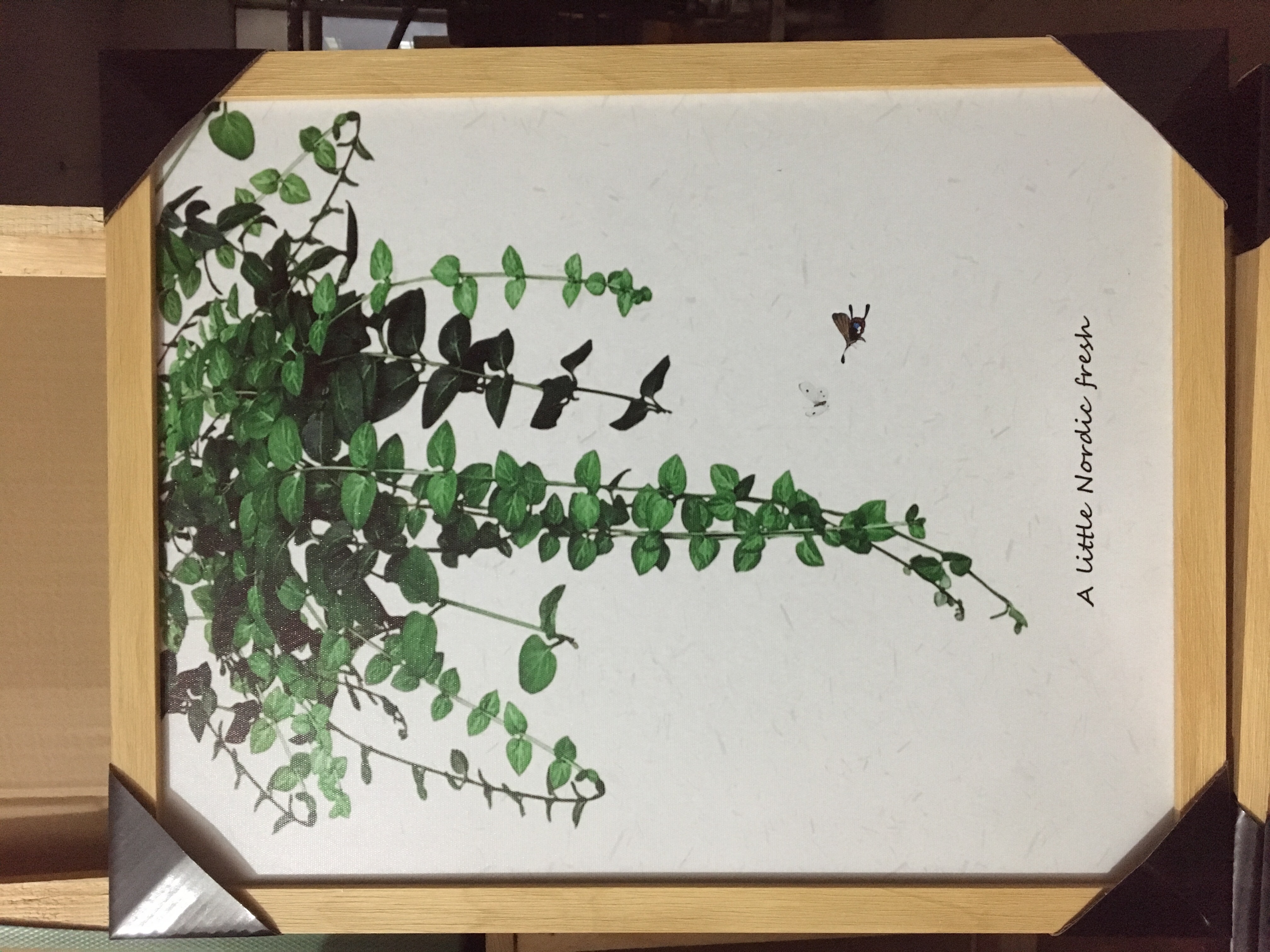 Modern Simple Style Oil Painting Nordic Decorative Painting Fresh Green Plant Wall Hanging Painting details Picture