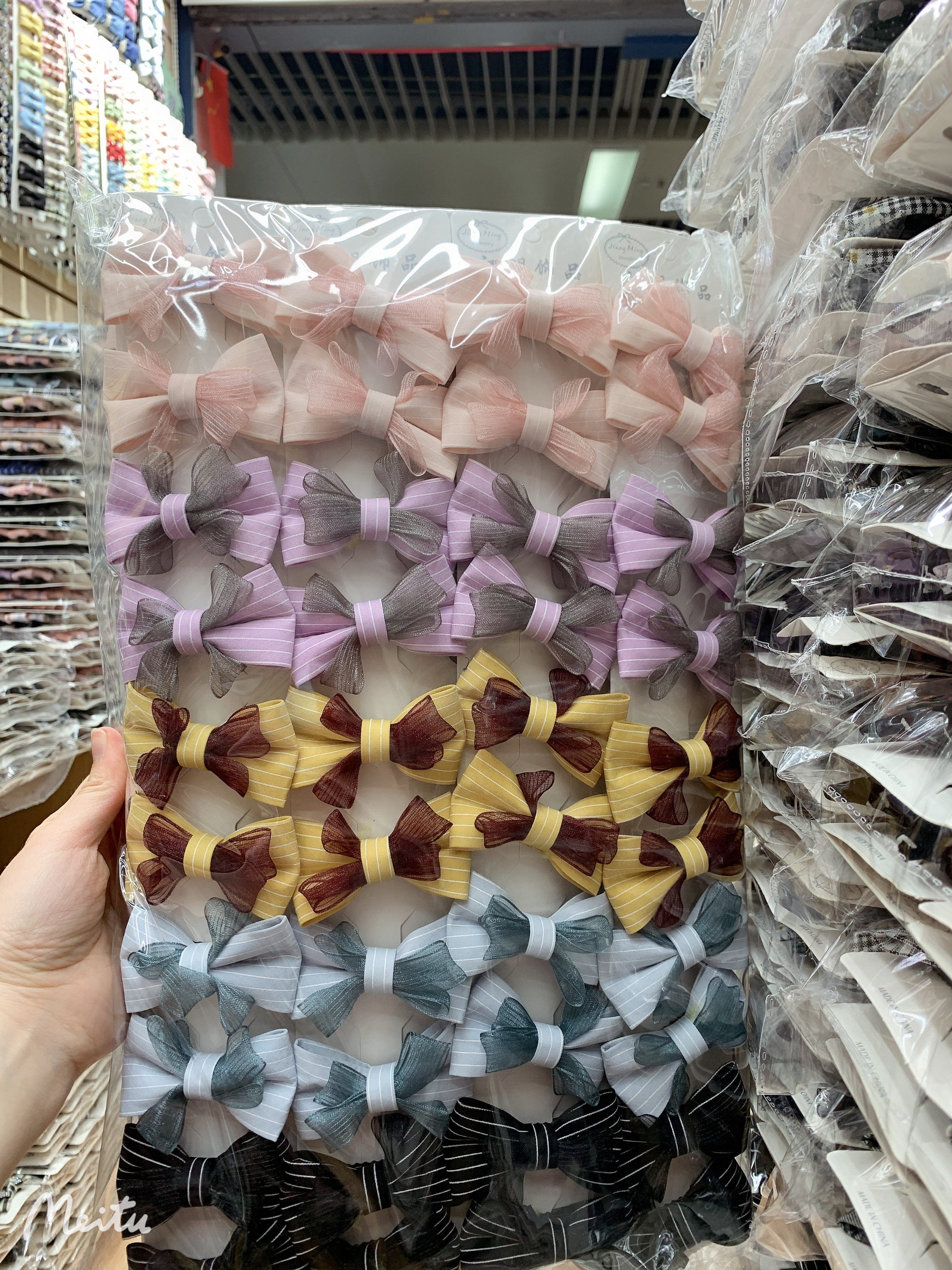 Korean fabric bow hair clip top edge clip fringe clip 20220322018