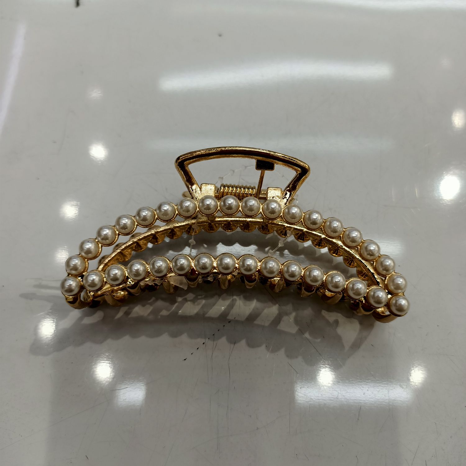 Korean version fashion new simple foreign style girl alloy moon round pearl 4596 Tingting jewelry thumbnail