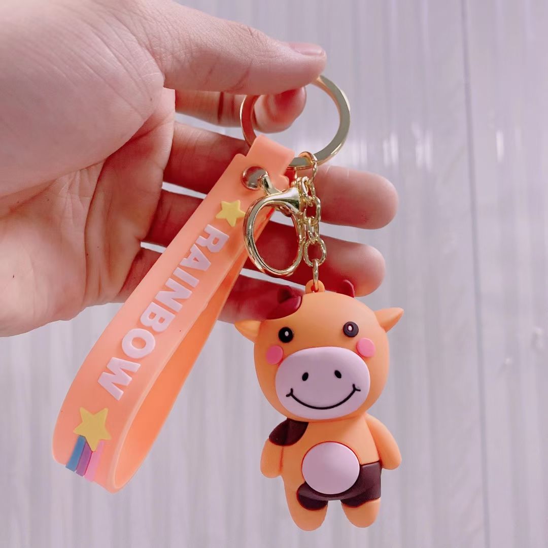 Childe cow key chain three-piece set a series of mixed