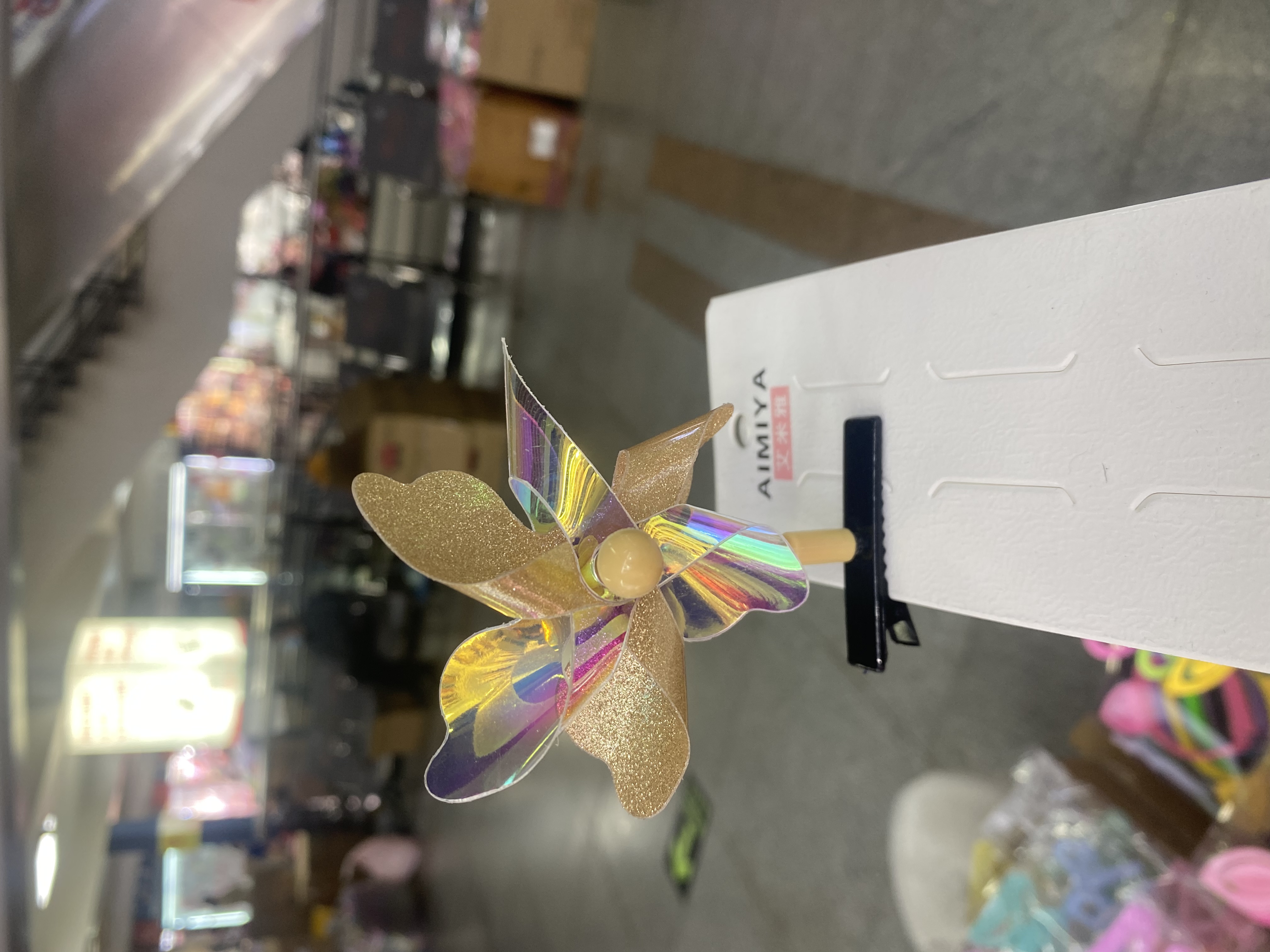 Two-Tone String Pinwheel Clip Specification drawing