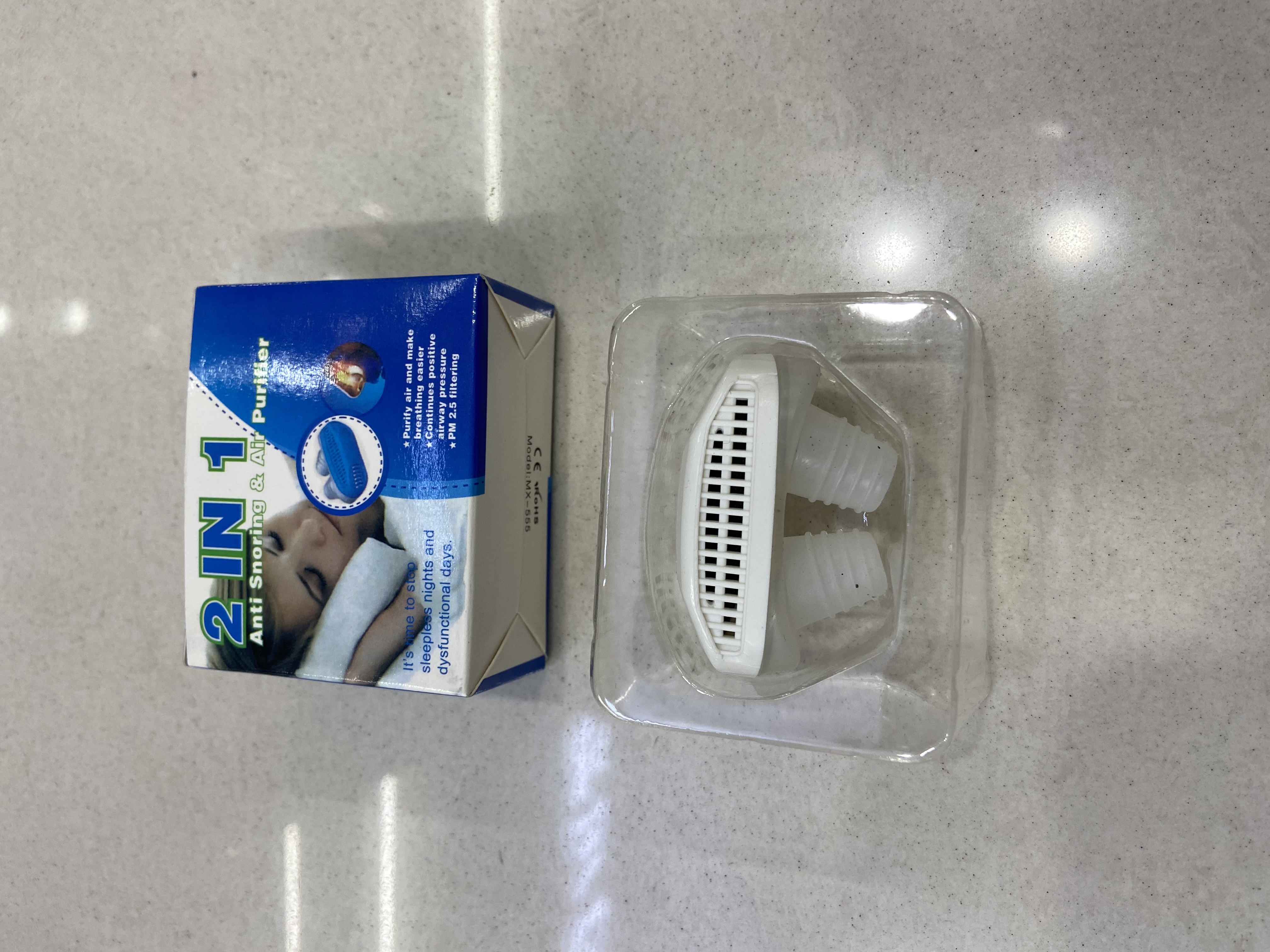 A snore stopper full figure