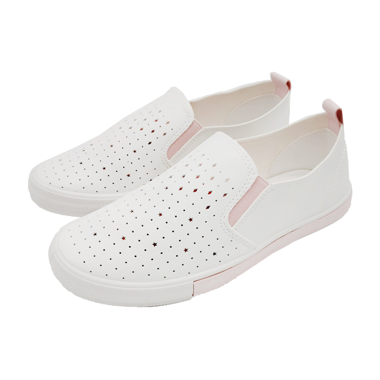 New Women's Casual Shoes With Elastic And Slip-On Sleeves, Breathable Flat Student Skate Shoes, Sizes 36-41 details Picture