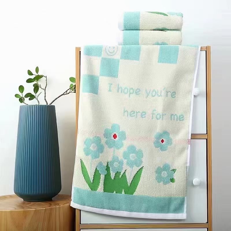 Yiwu Good Goods Floating Yang Absorption Pure Cotton Water Towel Sun Flower Washed The Towel