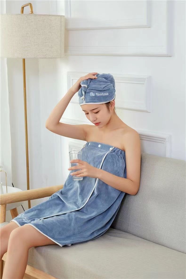 Yiwu Good Goods Floating Yang Absorption Water Bath Skirt Youth School Bath Skirt Embroidered Word details Picture