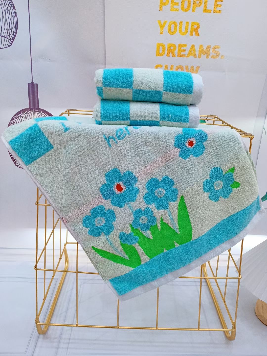 Yiwu Good Goods Floating Yang Absorption Pure Cotton Water Towel Sun Flower Washed The Towel Specification drawing