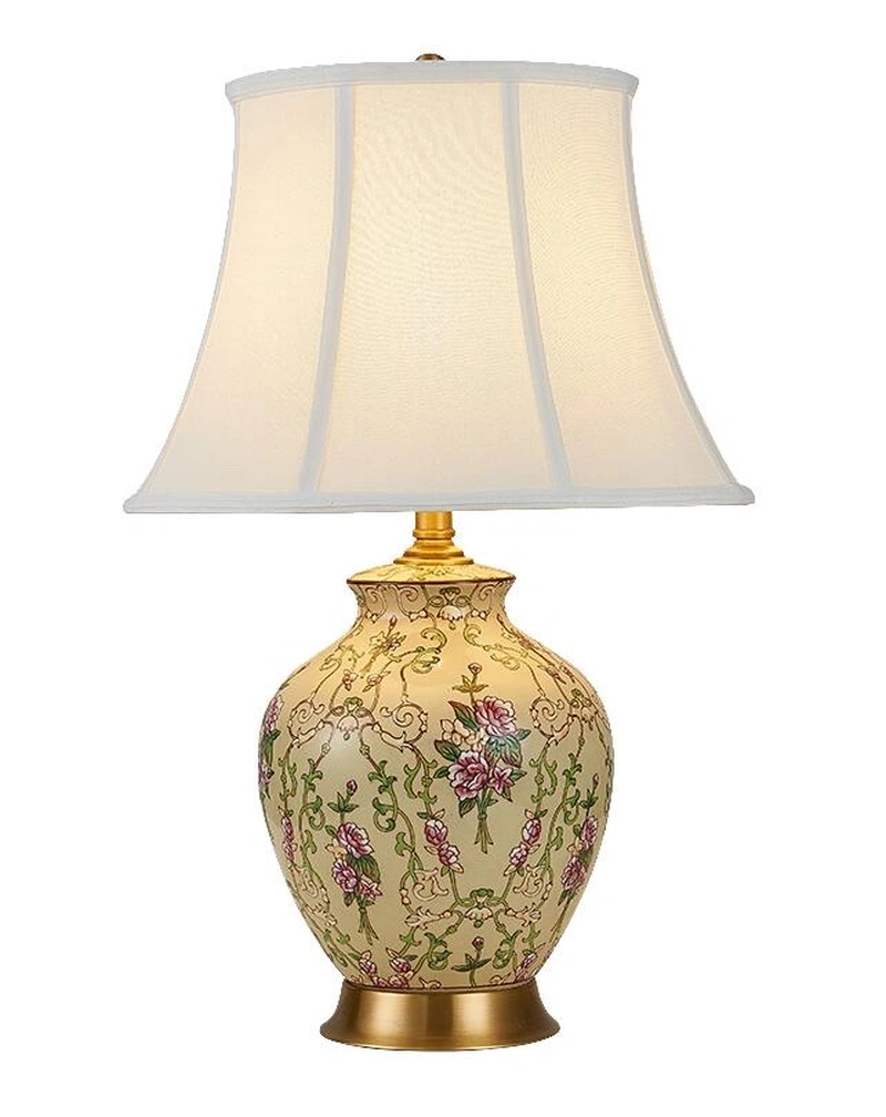 Ceramic Bottle Hand-Painted Collective-Grade Ornamental Table Lamp