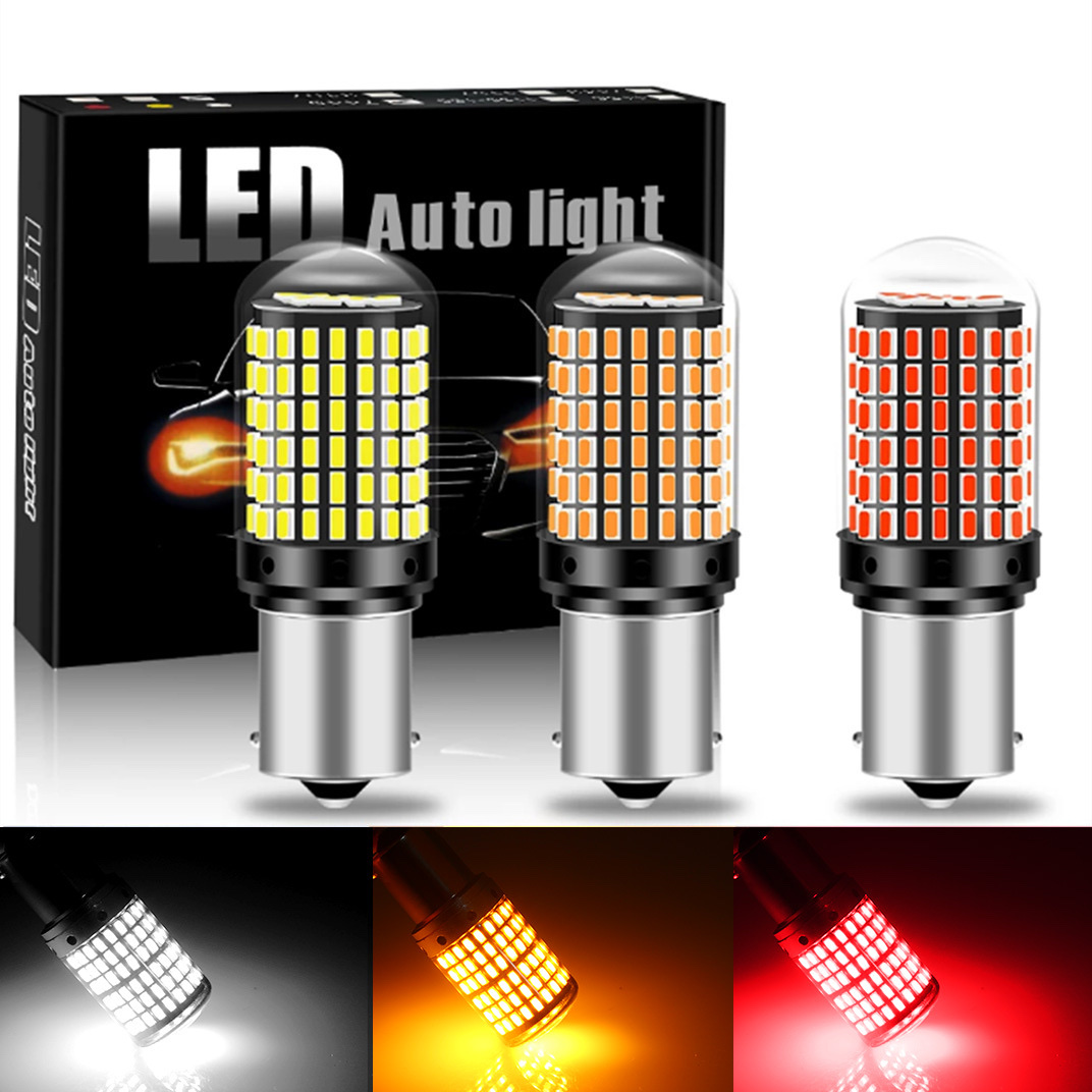 Car Led Anti-Strobe Decoding Turn Signal 144Smd 1156 T20 Turn Light High Light Brake Light Reverse Light Specification drawing