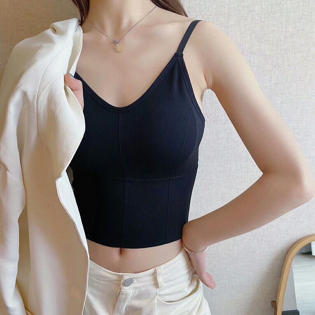 The same U-shaped beautiful top with a halter top and no underwire as the Internet celebrity Kaka, wrapped around a bra, gathered as a base layer sports bra for women pic 10