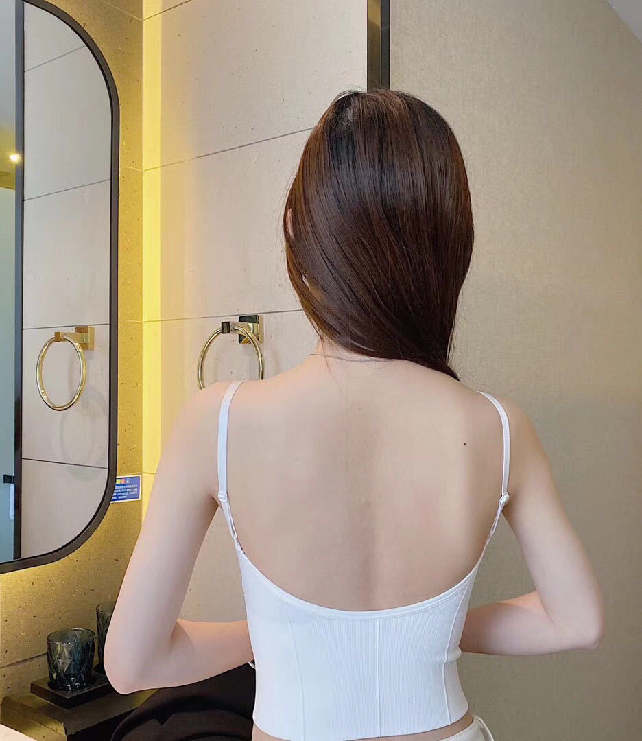 The same U-shaped beautiful top with a halter top and no underwire as the Internet celebrity Kaka, wrapped around a bra, gathered as a base layer sports bra for women pic 9