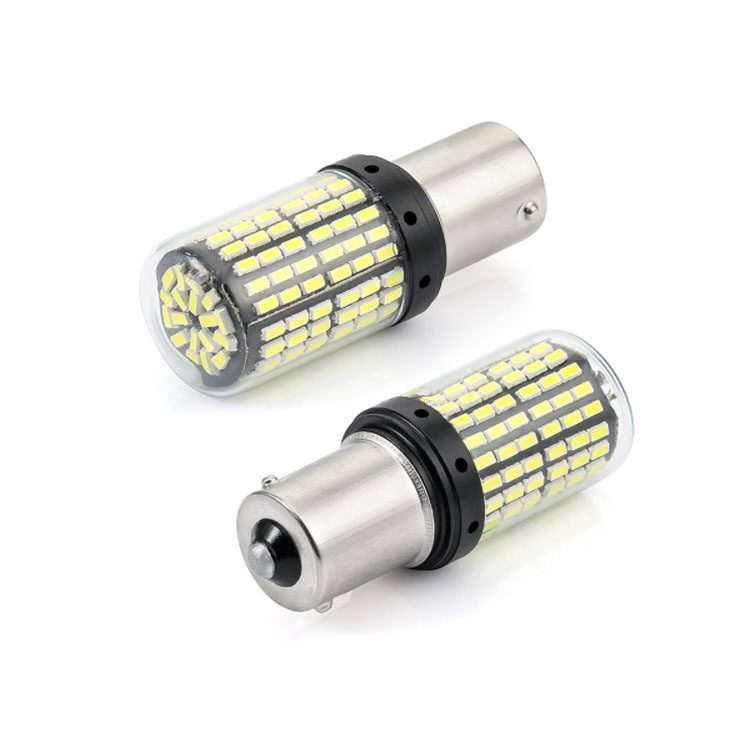 Car Led Anti-Strobe Decoding Turn Signal 144Smd 1156 T20 Turn Light High Light Brake Light Reverse Light Item Picture