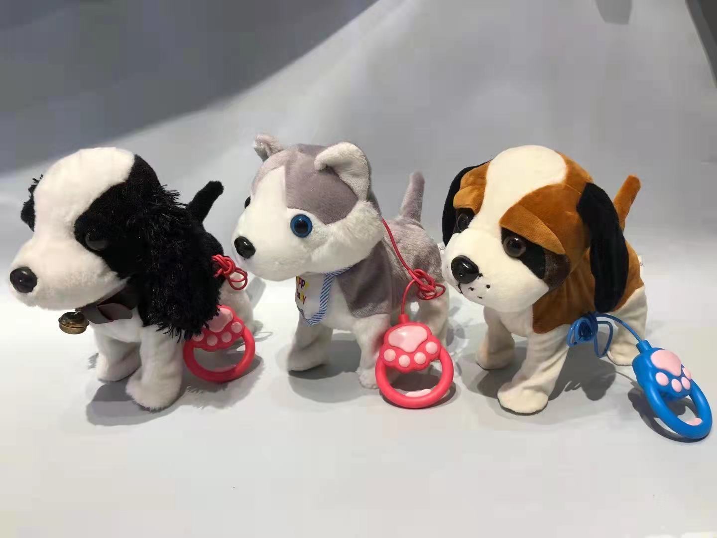 The new line of electric plush toys on leds walks with music