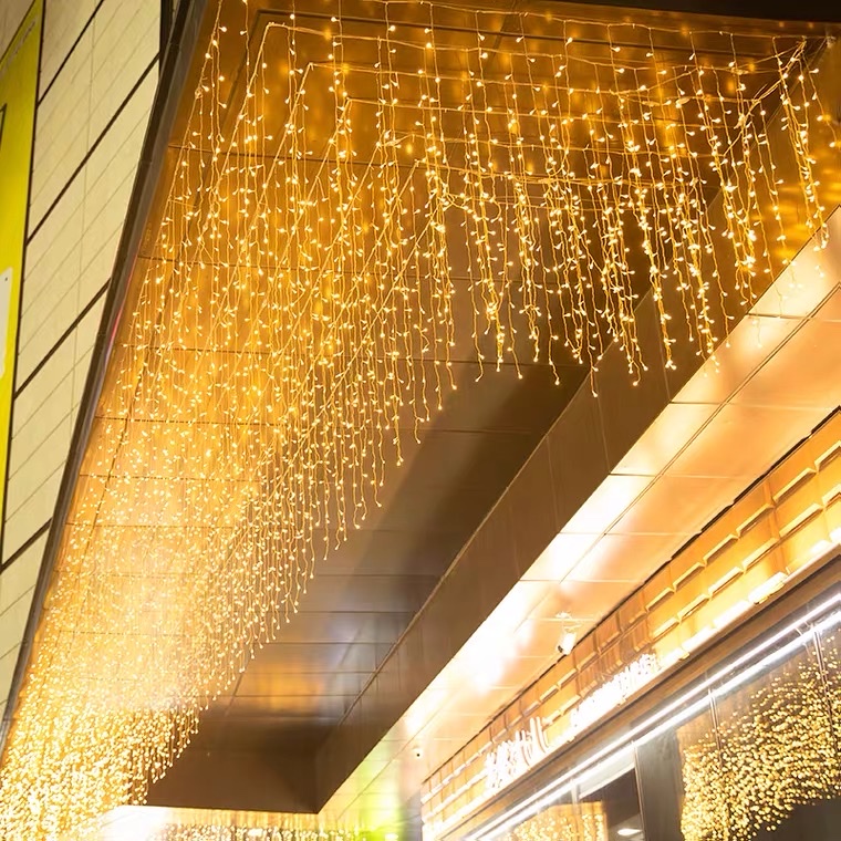 Led outdoor outdoor LED water lamp curtain lamp ice strip lamp Festival lamp sky star string lamp small colored lamp waterfall lamp decorative lamp thumbnail