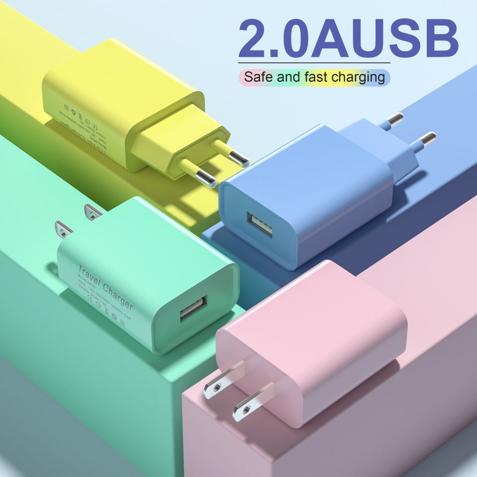 Macaron Single USB QC3.0 Mobile Quick Charger 5V2A travel charging source adapter