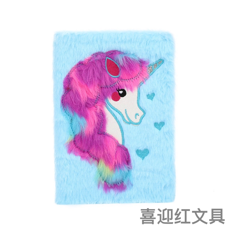 Cross-Border Plush Unicorn Notebook