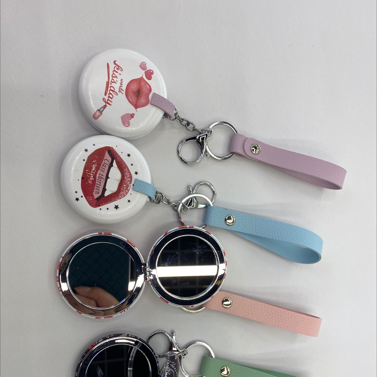 Dimes Craft Leather Mirror Macaron Mirror A-211 Craft Gift Festival Present Specification drawing