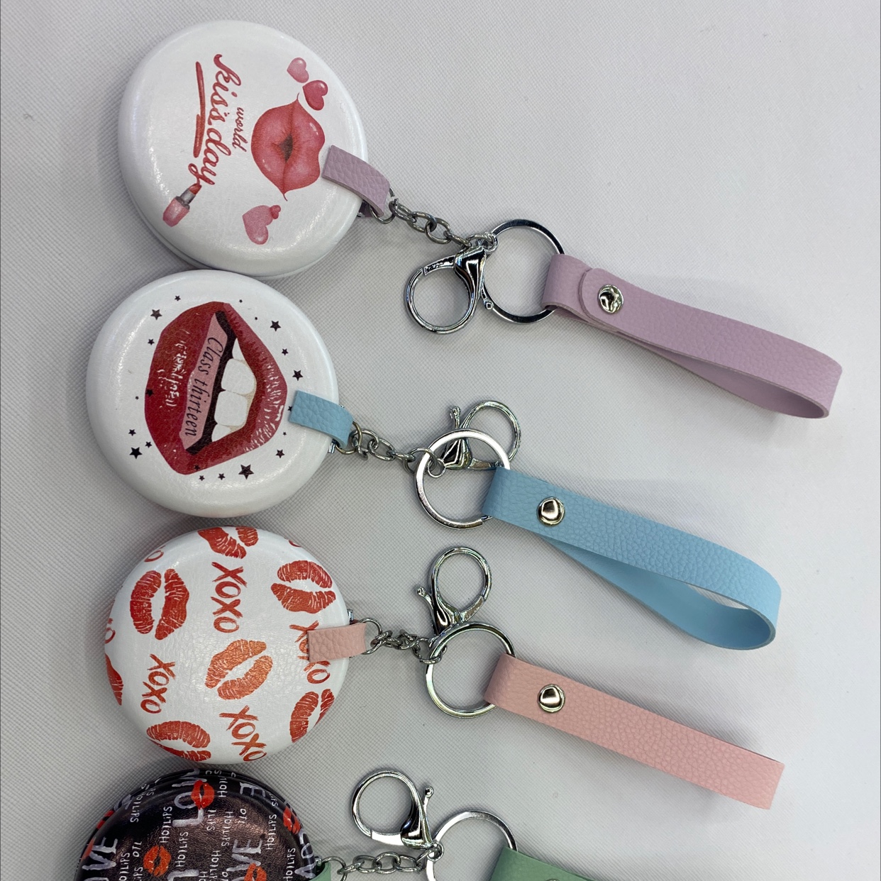 Dimes Craft Leather Mirror Macaron Mirror A-211 Craft Gift Festival Present