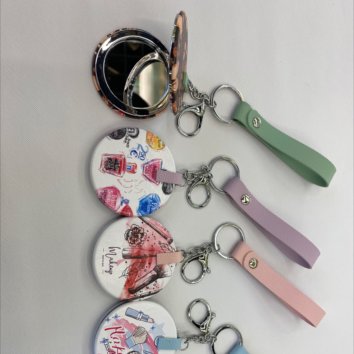 Dimes Craft Leather Mirror A-212 Craft Gift Festival Present details Picture