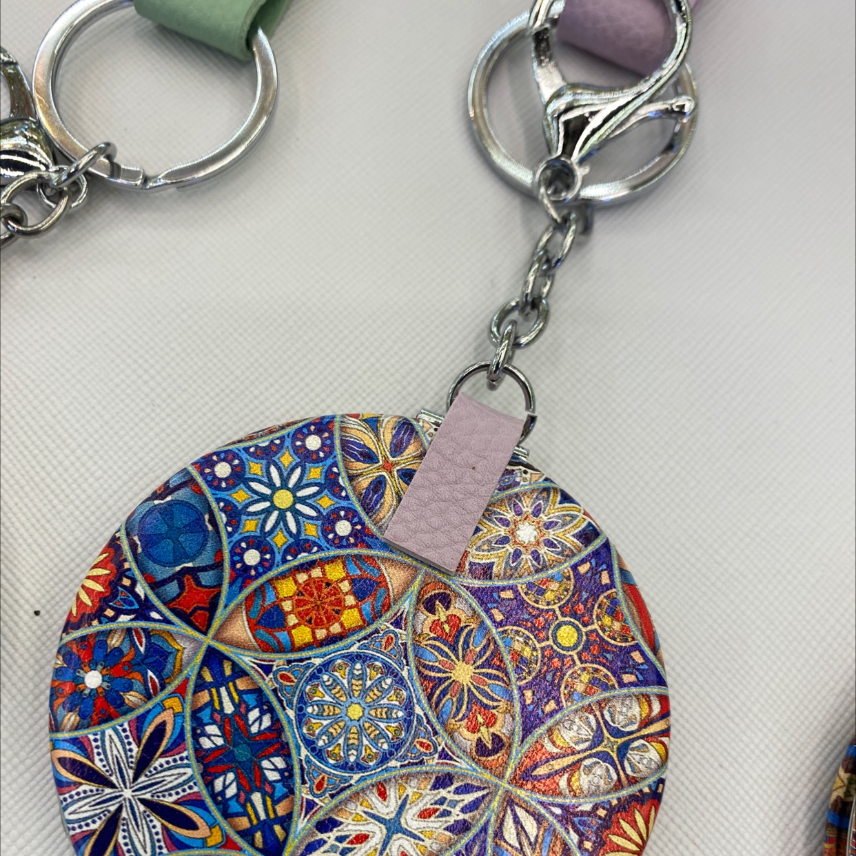 Dimes Craft Leather Mirror A-214 Craft Gift Festival Present Leather Mirror Specification drawing