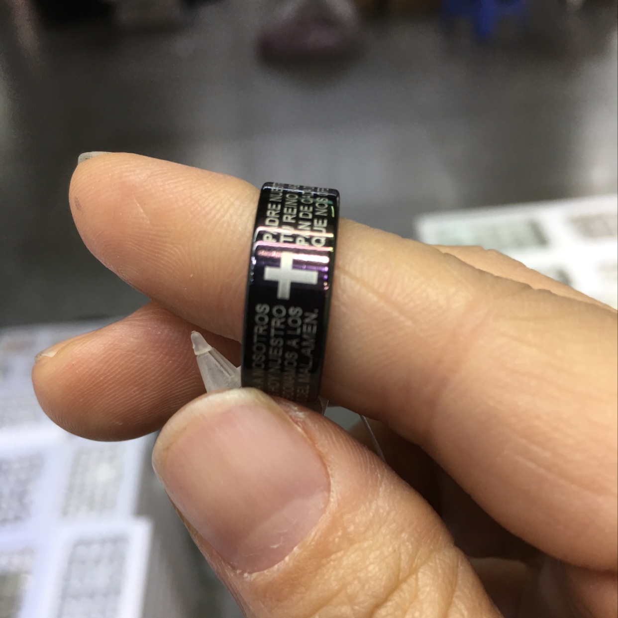Cheng Jie jewelry Stainless steel fashion trend casual temperament black cross Cheng Jie jewelry 14