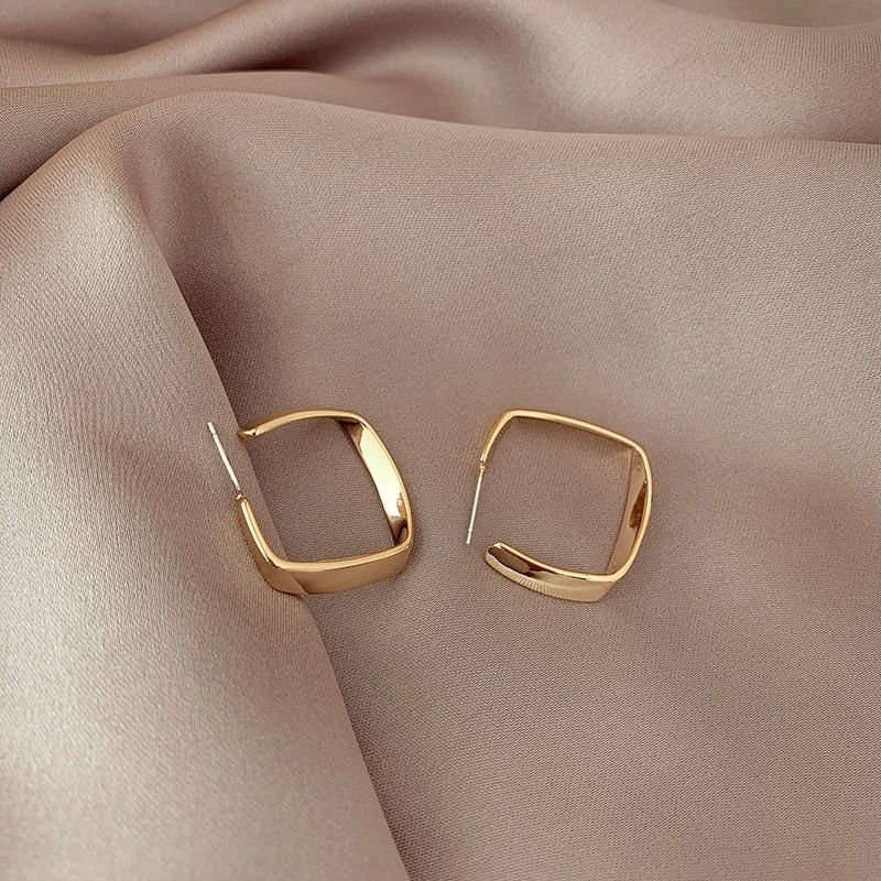 Earring woman new square earring niche design high sense earring Cool earring squish earring