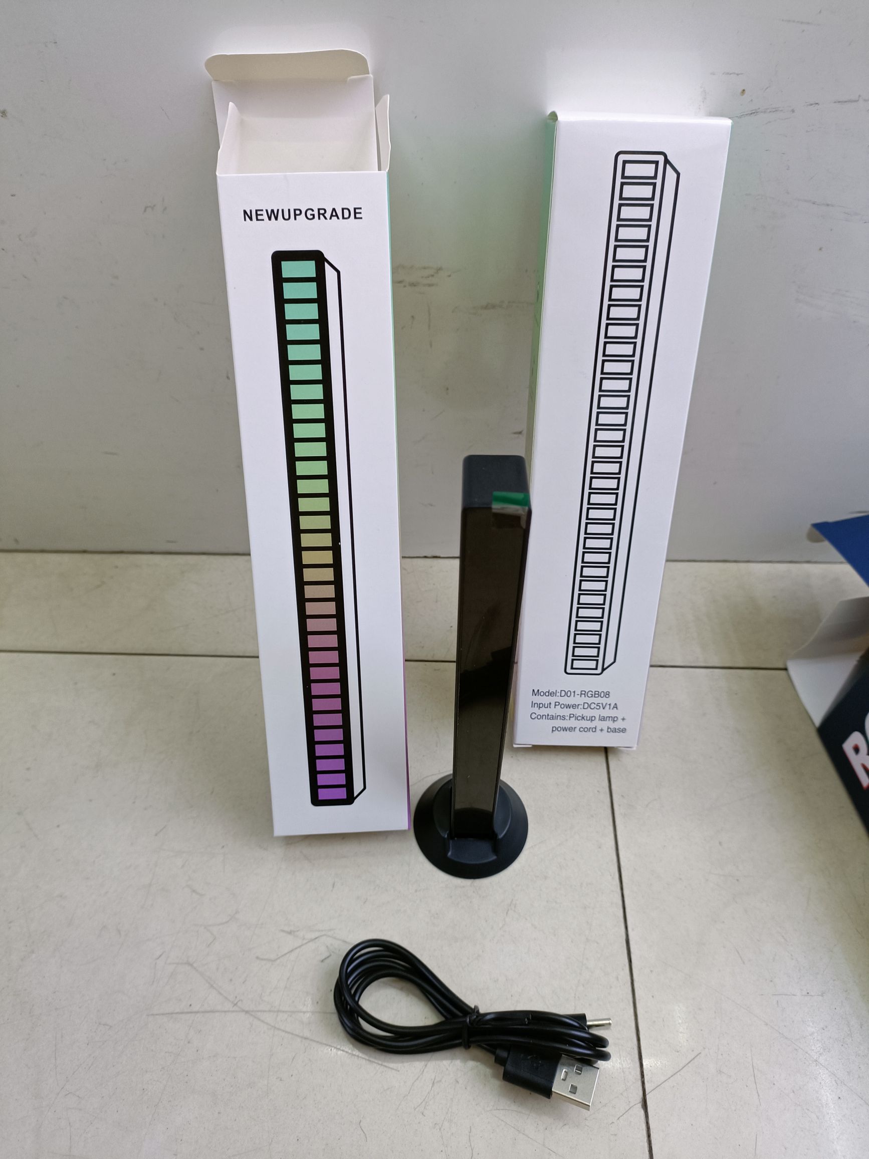 Pickup light RGB voice-controlled music rhythm light LED computer desktop atmosphere light Car sensor pickup light colorful decorative light thumbnail