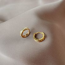 Earrings women new round earrings niche design high sense earrings cool earrings shell earrings