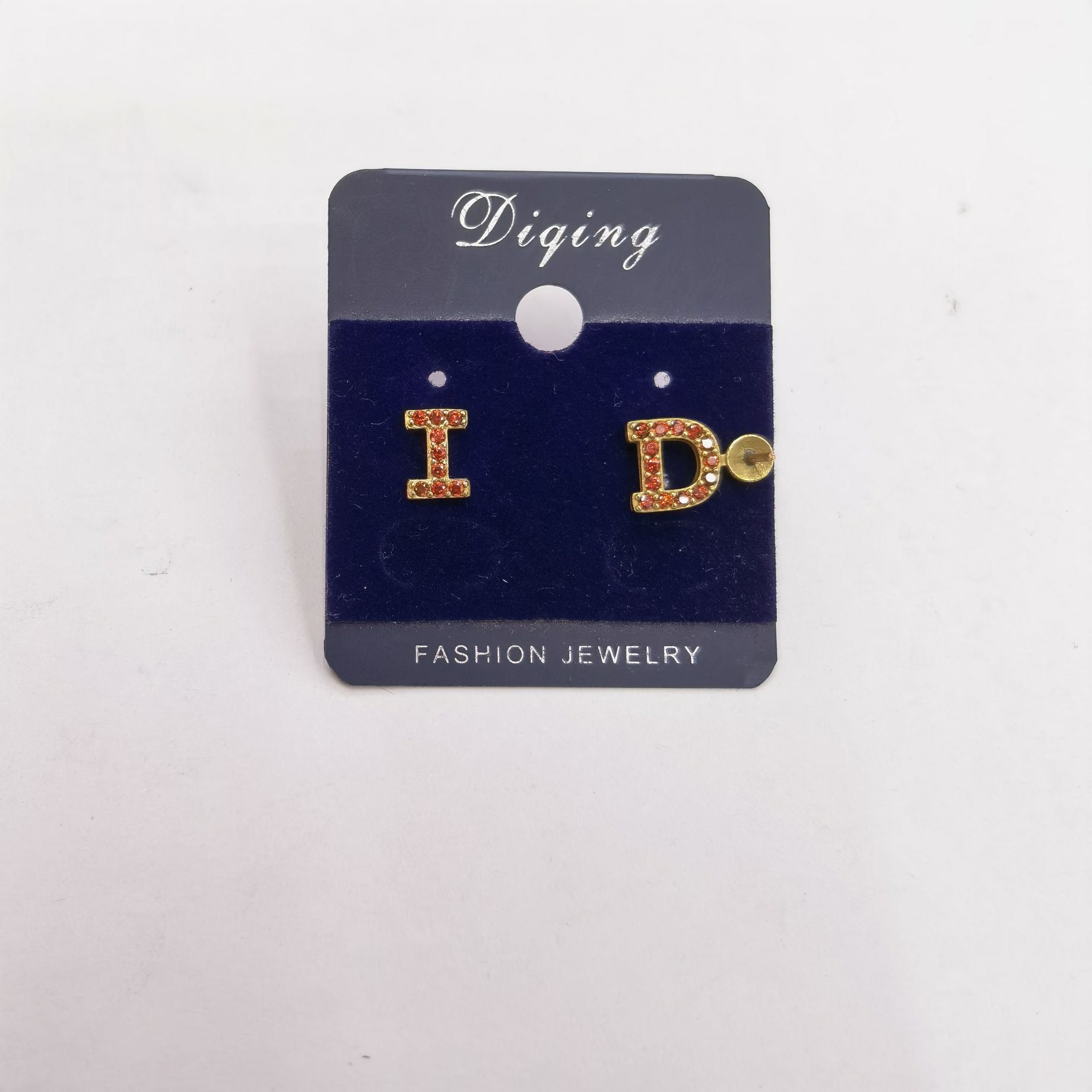 925 silver needle earrings pure copper inset white zircon fashion Korean version 13723 Specification drawing