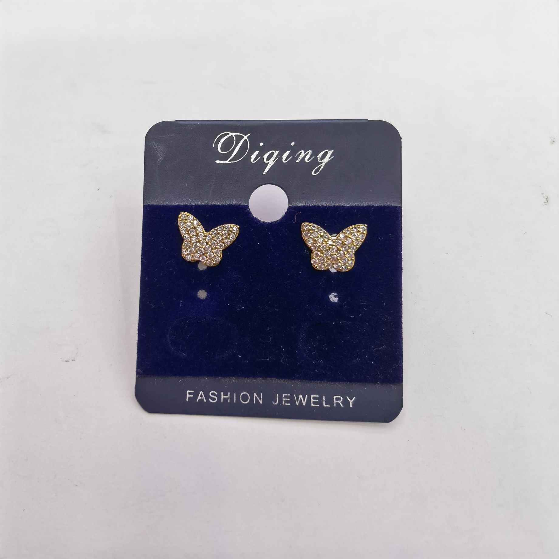 925 silver needle earrings pure copper inlaid with white zircon fashion Korean version 13800 Specification drawing