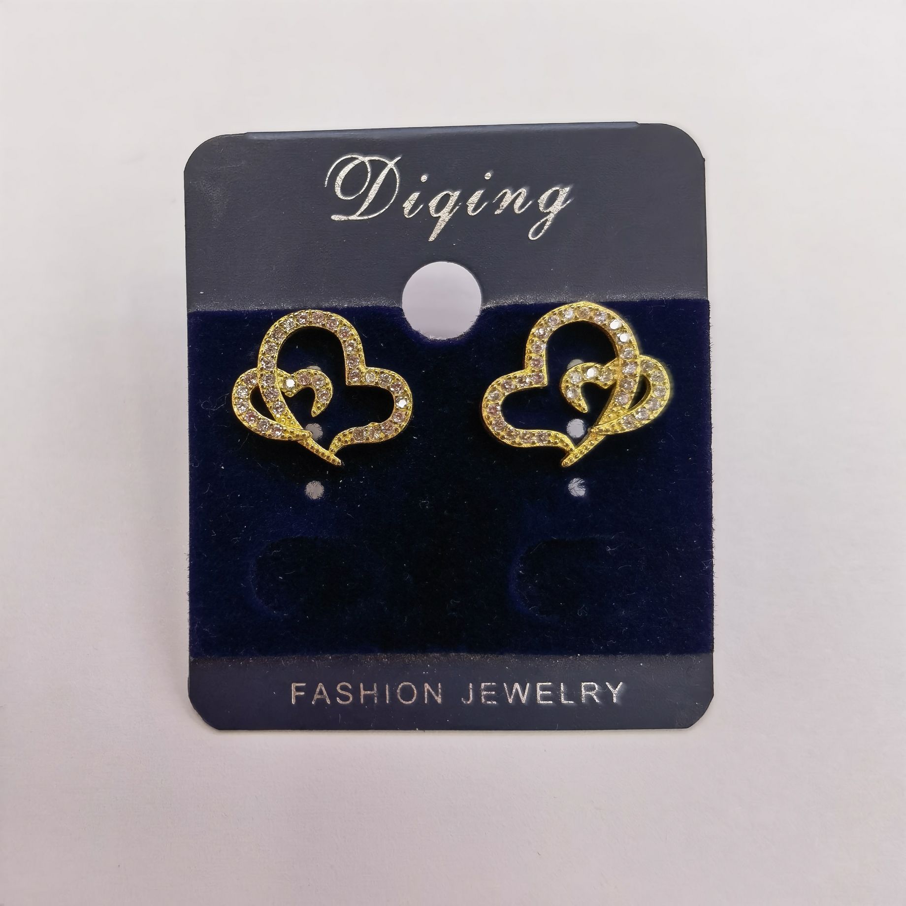 925 silver needle earrings pure copper inlaid with white zircon fashion Korean version 13846 Specification drawing
